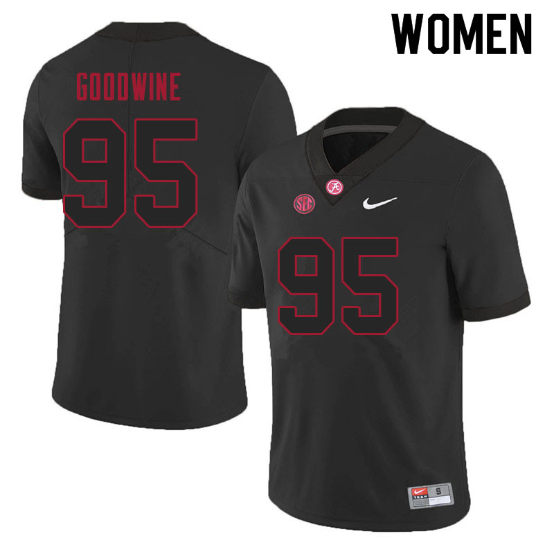 Women #95 Monkell Goodwine Alabama Crimson Tide College Football Jerseys Sale-Black
